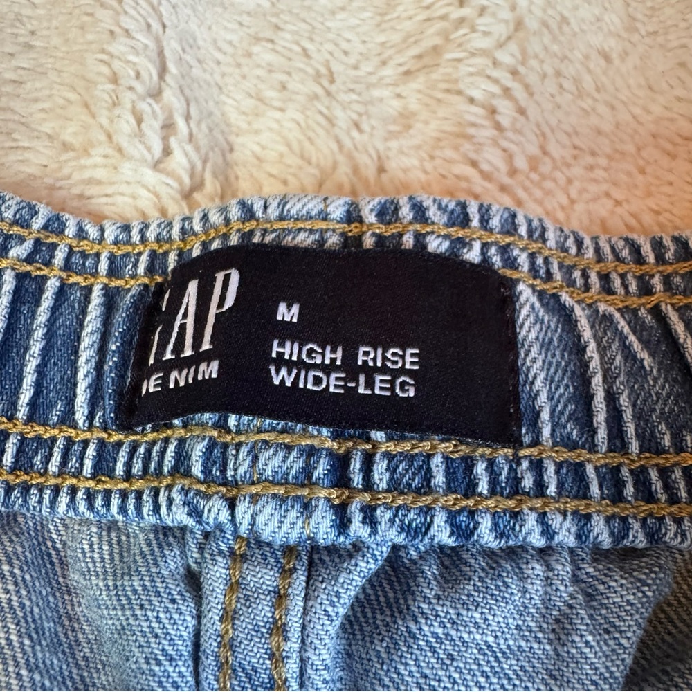 GAP High Rise Wide Leg Drawstring Jeans - Picture 2 of 6